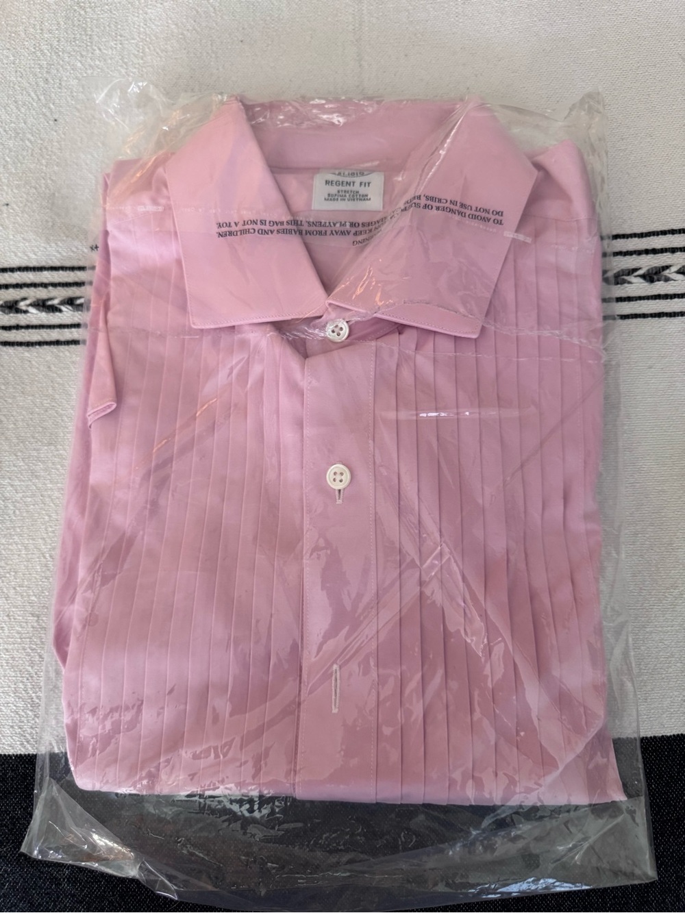 Brooks Brothers Classic Pink Pleated Tuxedo Shirt size L - Picture 2 of 4